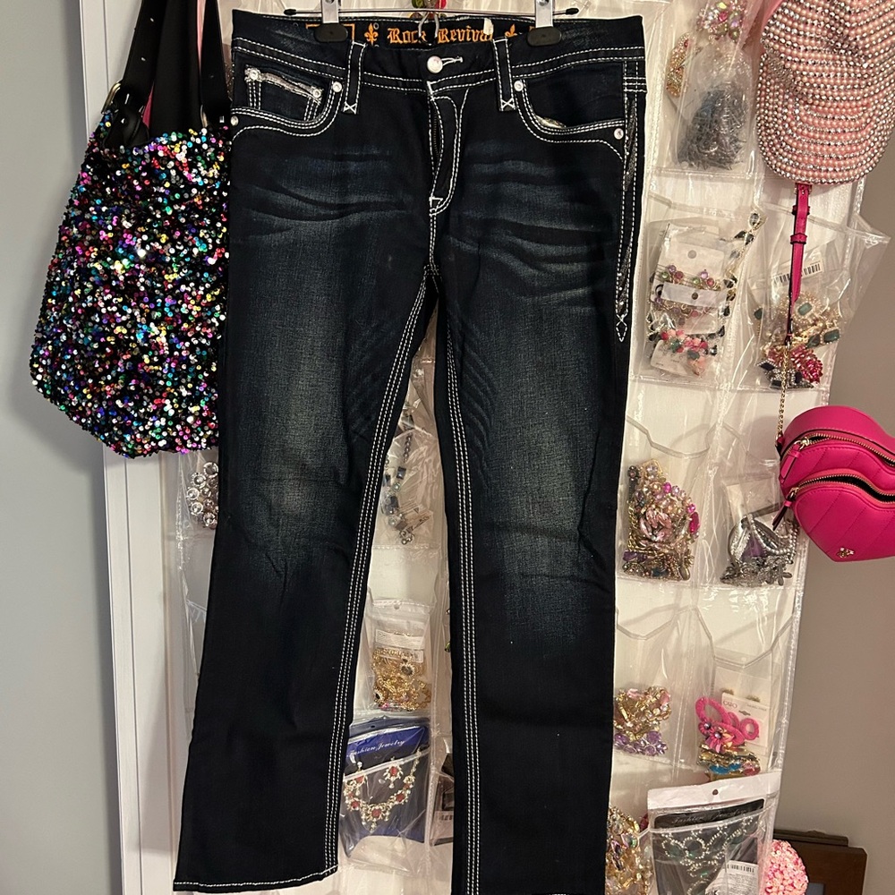 Rock Revival Women's Dark Blue Boot Cut Jeans